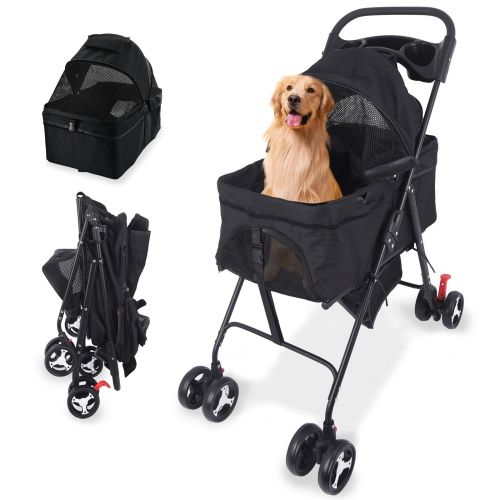 3 in 1 Dog Stroller, 4 Wheels Pet Stroller Dog Cat Stroller for Medium Small Dog Cats Up to 50lbs 3 in 1 Dog Stroller, 4 Wheels Pet Stroller Dog Cat Stroller for Medium Small Dog Cats Up to 50lbs