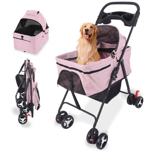 3 in 1 Dog Stroller, 4 Wheels Pet Stroller Dog Cat Stroller for Medium Small Dog Cats Up to 50lbs 3 in 1 Dog Stroller, 4 Wheels Pet Stroller Dog Cat Stroller for Medium Small Dog Cats Up to 50lbs